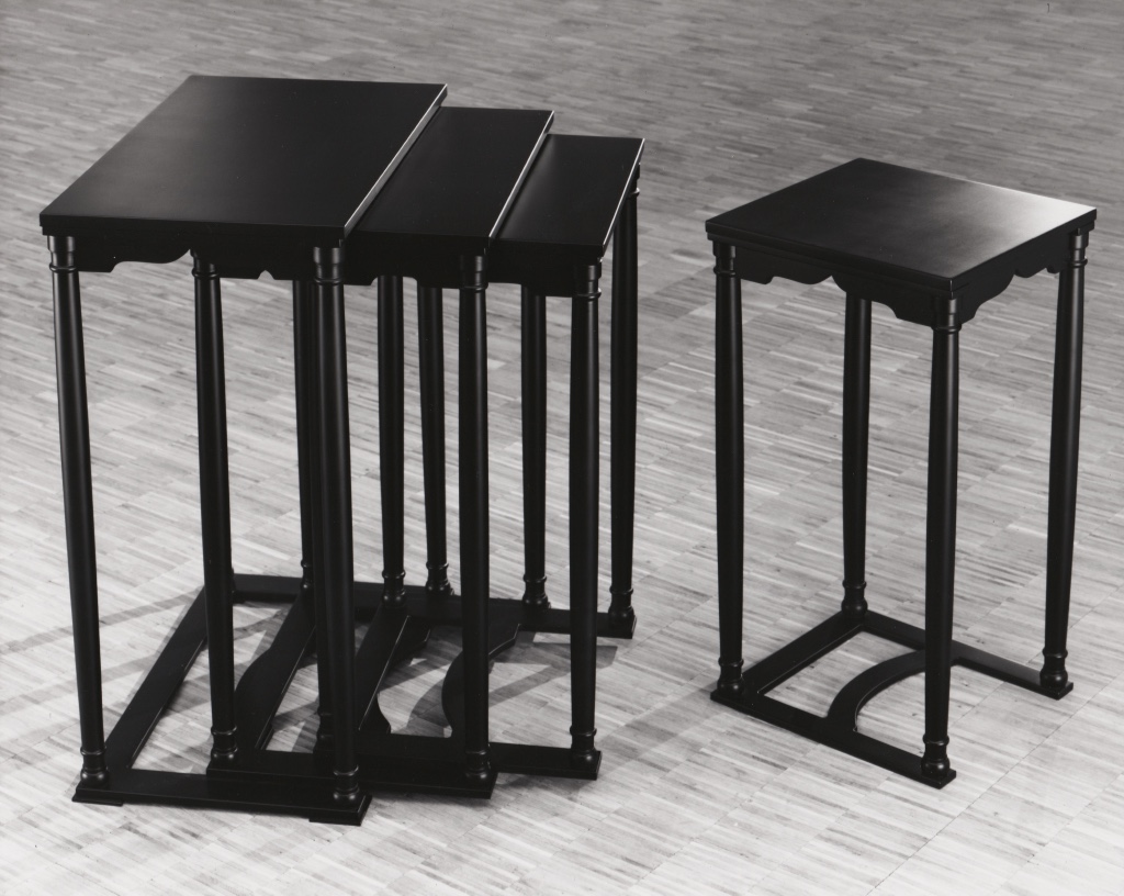 1990 - André Leleu Tables Gigogne / 4 éléments Tables d'emboîtement